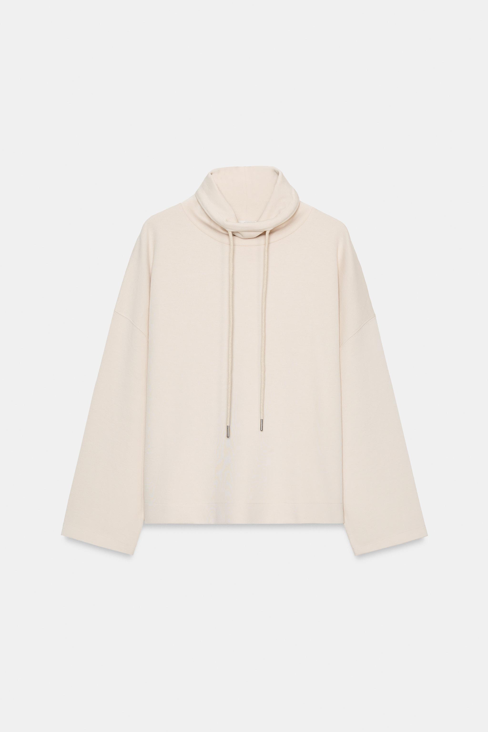 WASHED EFFECT INTERLOCK SWEATSHIRT
